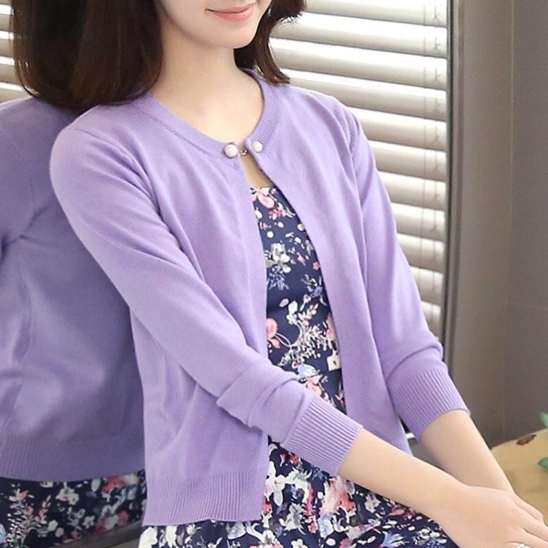 Áo Khoác Len Cardigan nữ cúc ngọc chất len mịn đẹp
