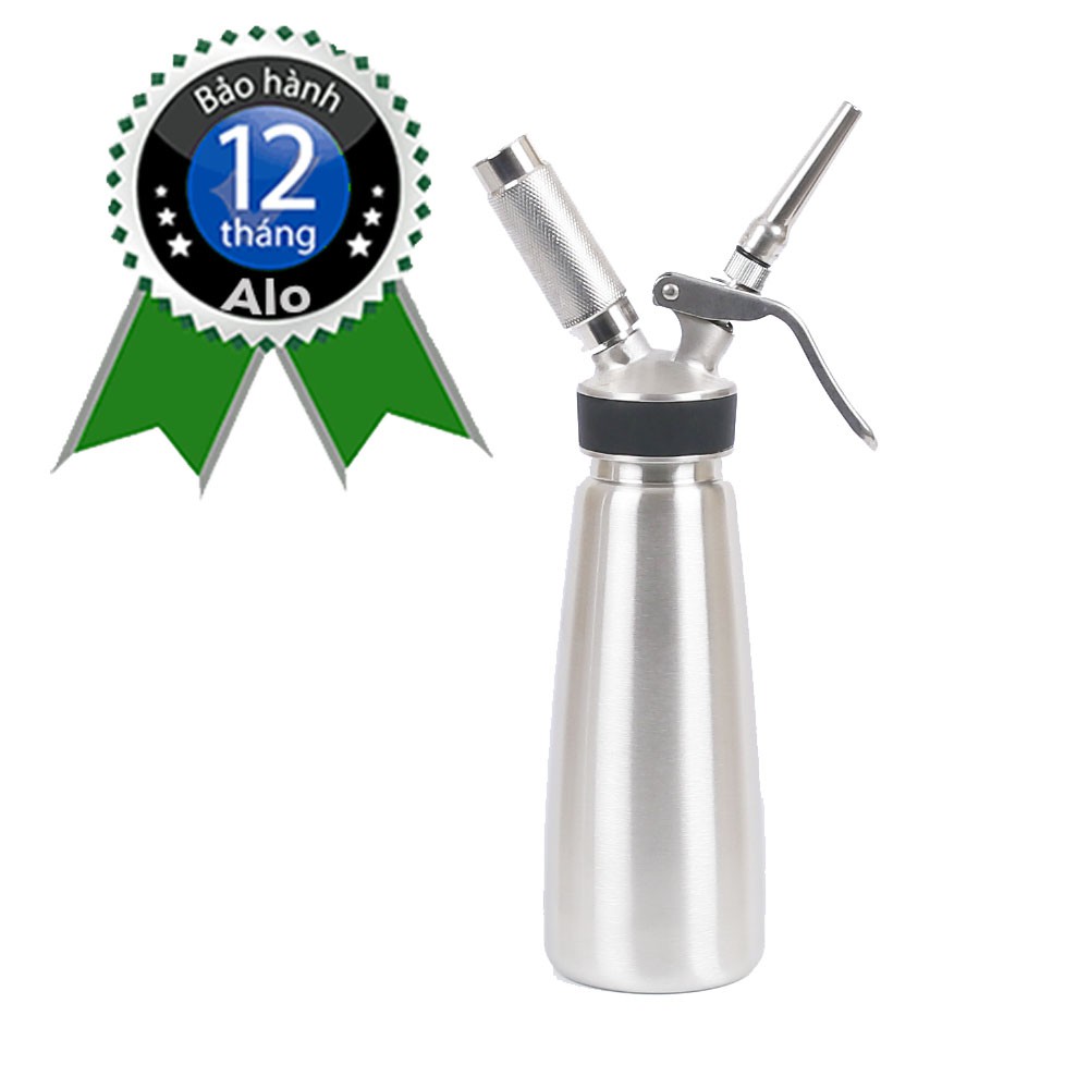 Bình xịt kem tươi mosa inox 0.5l - hàng nhập đài loan - tạo kem nhiều gấp 5 lần