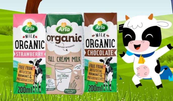 Sữa hữu cơ Arla 200ml Đan Mạch - Vị dâu / Socola / Nguyên kem.  Date 08-9/2024