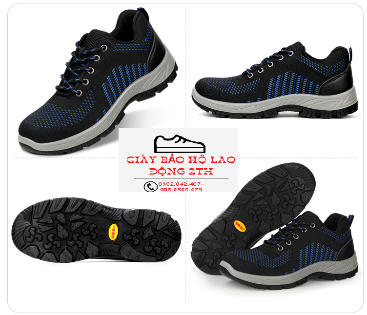 Giày bảo hộ thoáng khí phong cách thể thao, Giày bảo hộ chống trơn trượt, chống đinh giẫm 2TH -BD0064