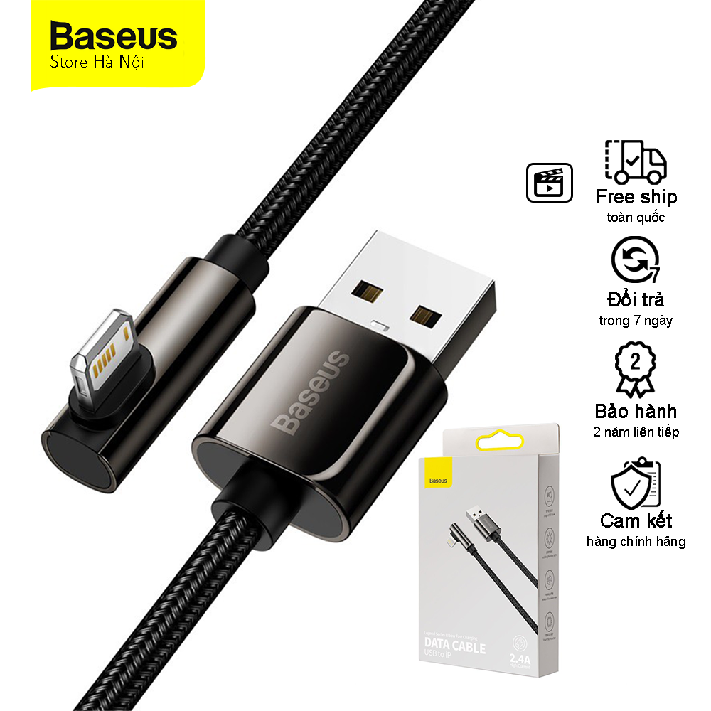 Dây Cáp Sạc Nhanh Baseus USB 2.4A dây sạc nhanh cho iPhone 12 ip 11 Pro Max XR 8 Plus 13prm