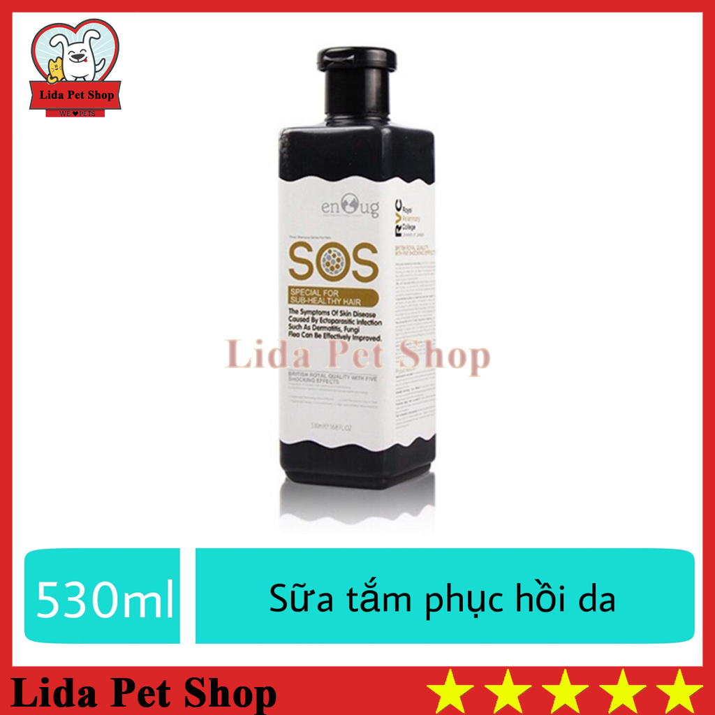 HN- Sữa tắm SOS đen ngọc phục hồi da và lông hư tổn - sữa tắm SOS đen 530ml - Lida Pet Shop