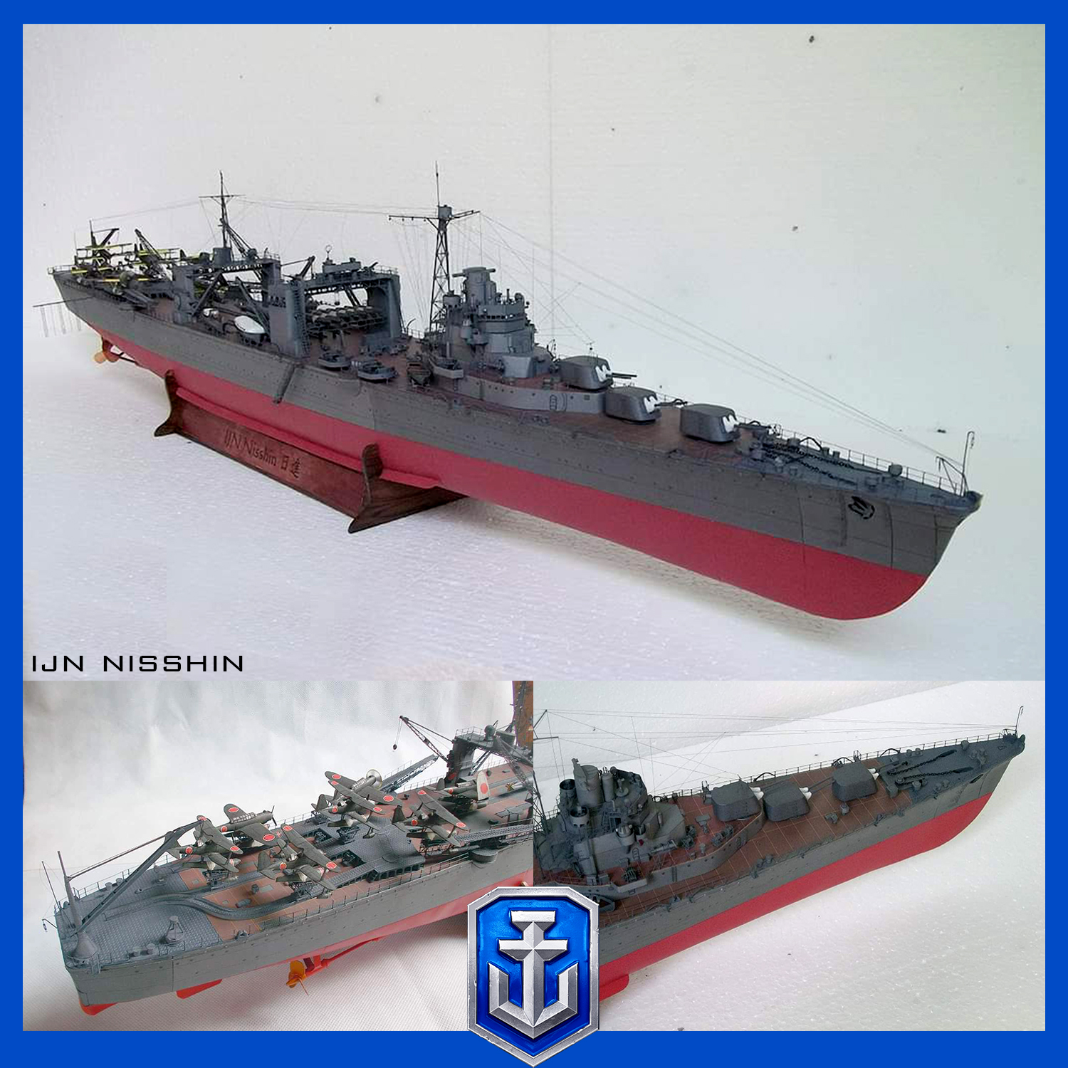 Bộ lắp ghép mô hình giấy 3D chiến hạm Hải quân Đế Quốc Nhật Bản IJN NISSHIN