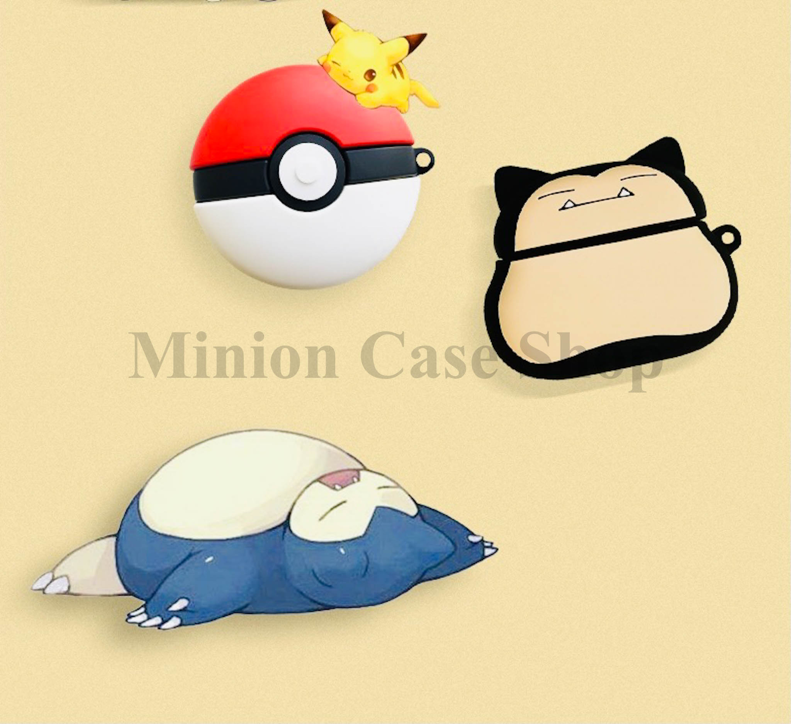 [hàng loại 1] Ốp case Airpods Pro Pokemon balls và Snorlax siêu chất silicon 3D