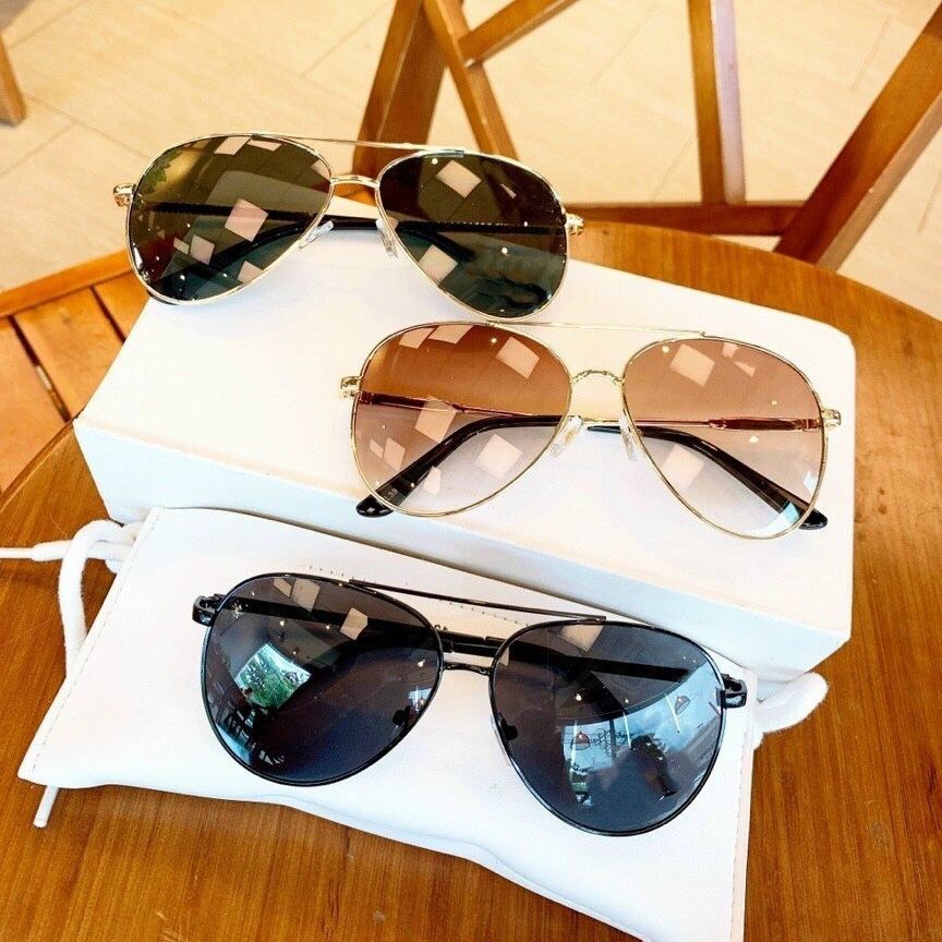 Mắt Kính Râm Chống Nắng Nam Nữ Gọng Kính Mắt Kim Loại Kiểu Dáng Thời Thượng