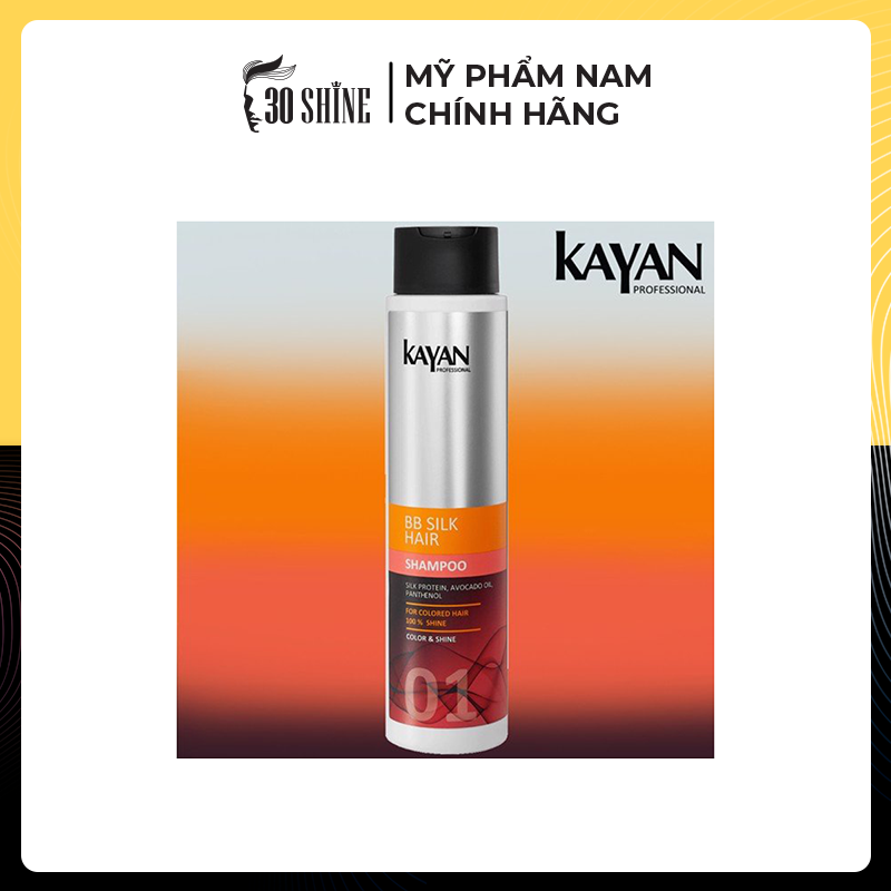 30shine dầu gội kayan bb silk dành cho tóc nhuộm 400ml