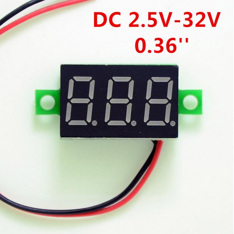 Đồng hồ đo điện thế vôn kế xe máy ôto 2.5V - 30V LED