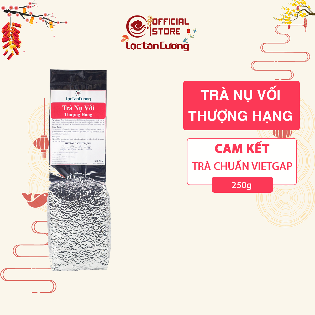 Trà Nụ Vối, Chè Vối Thượng Hạng Lộc Tân Cương, thanh nhiệt, lợi tiểu, giúp ngủ ngon