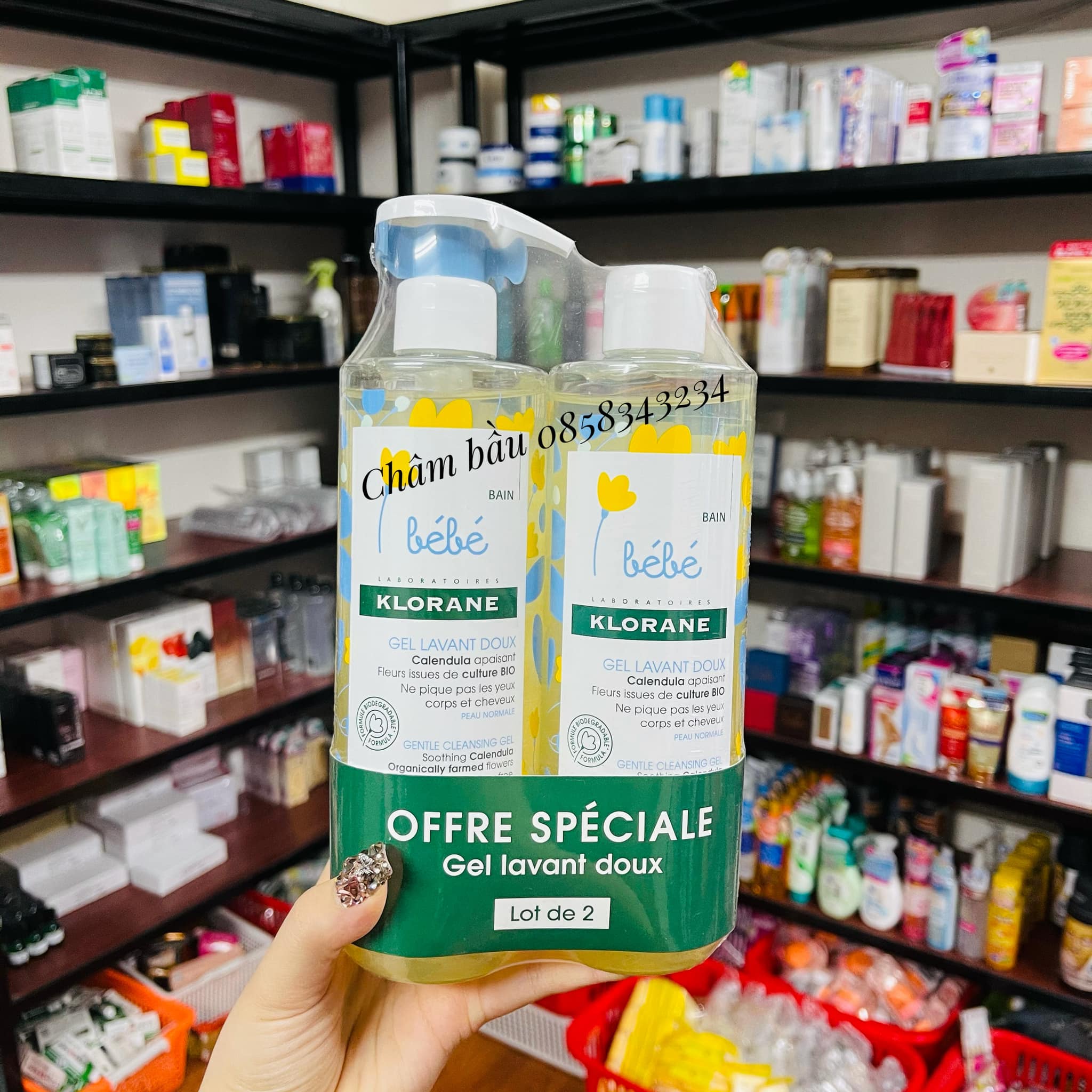 Cặp Sữa Tắm KLORANE BEBE Cho Bé Yêu