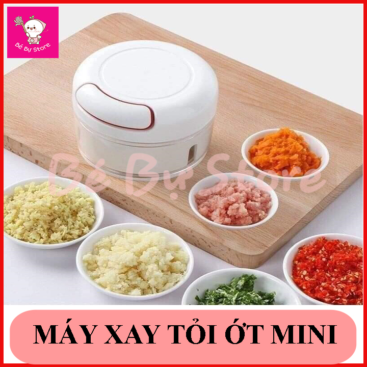 Dụng cụ xay tỏi ớt cầm tay đa năng thế hệ mới, Xay tỏi ớt kéo tay mẫu mới Mini Food Chopper -Máy xay tỏi ớt kéo tay - Dụng cụ băm rau củ quả,Dụng Cụ Hỗ Trợ Nấu An Tiện Ích