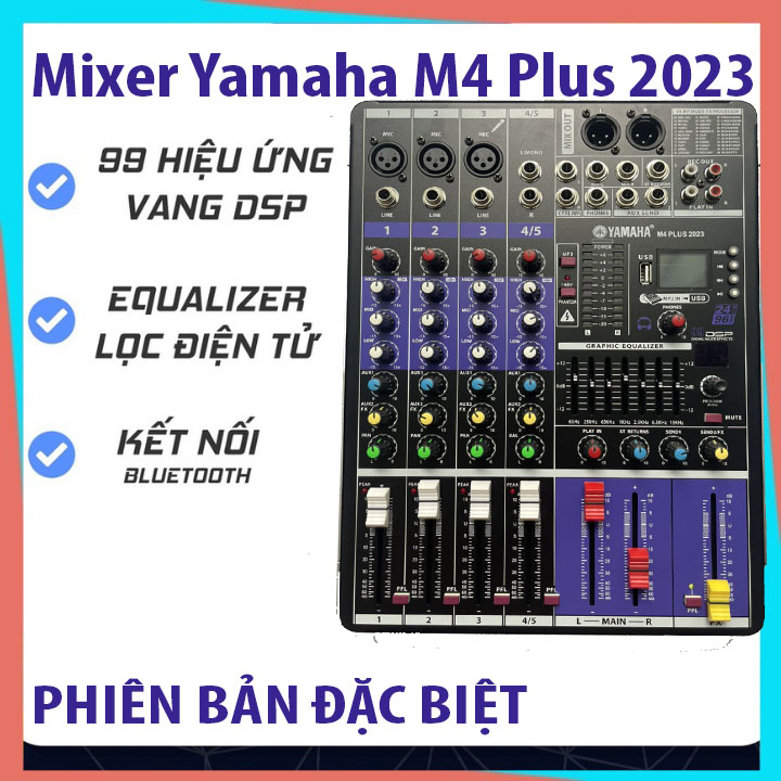 ( PHIÊN BẢN NÂNG CẤP ) Mixer Yamaha M4 Plus 2023 - Hàng Chính Hãng Bàn Mixer M4 PLUS 100 Hiệu Ứng Li