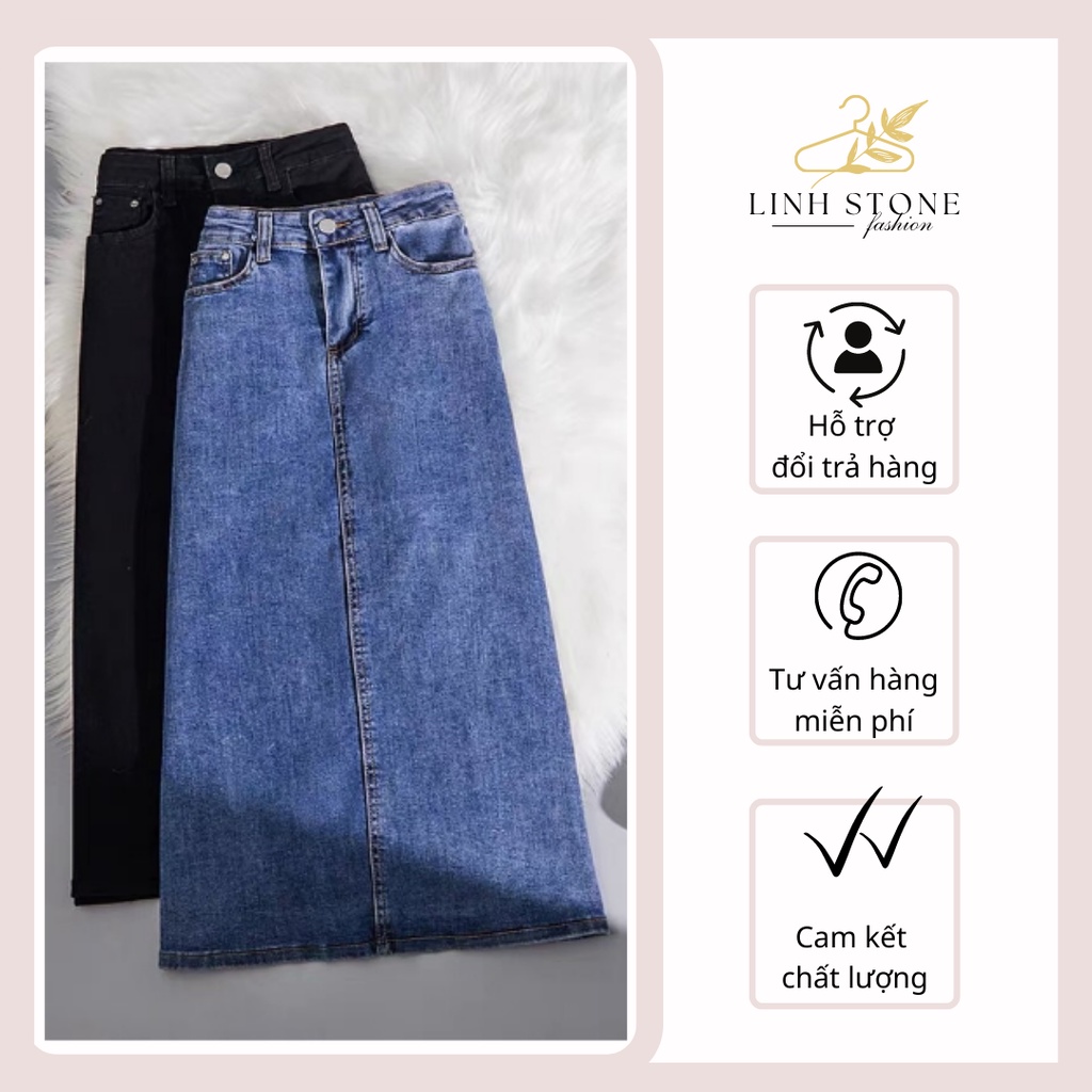 Chân váy Jeans Xẻ Sau Hàng siêu đẹp - Hàng tuyển chọn loại 1