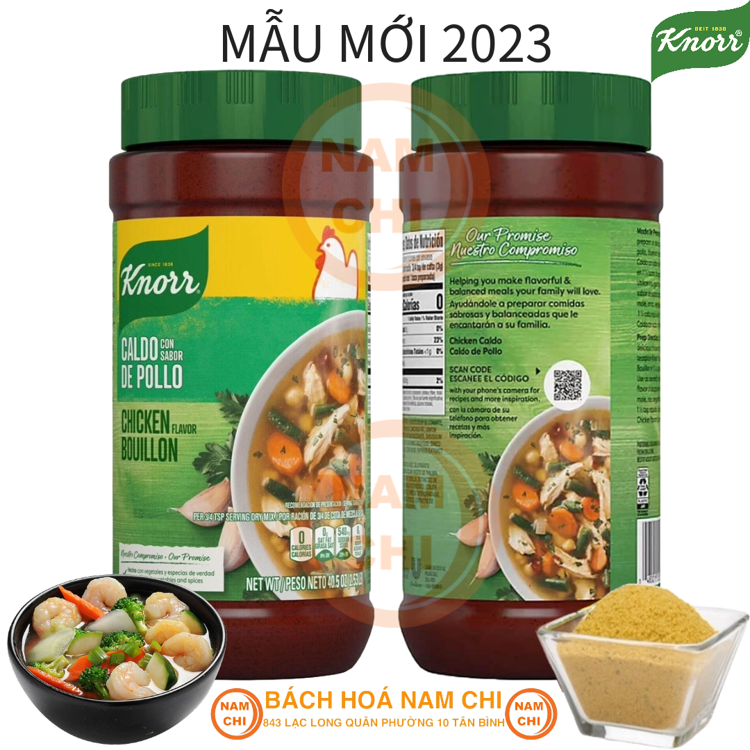 [MẪU MỚI] [1.14kg] Bột Hạt Nêm KNORR GÀ MỸ Chicken Bouillon Flavor 1.14kg