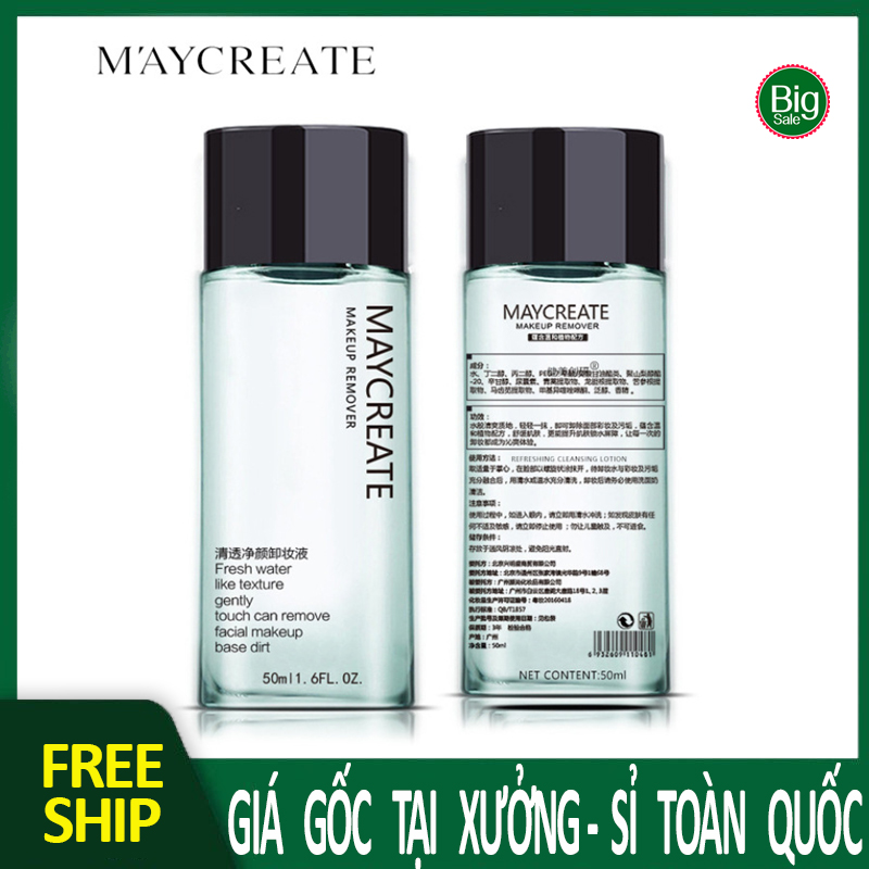 Nước tẩy trang 💖FREESHIP💖 Nước tẩy trang Maycreate Makeup Remover 50ml Big sale mart A21