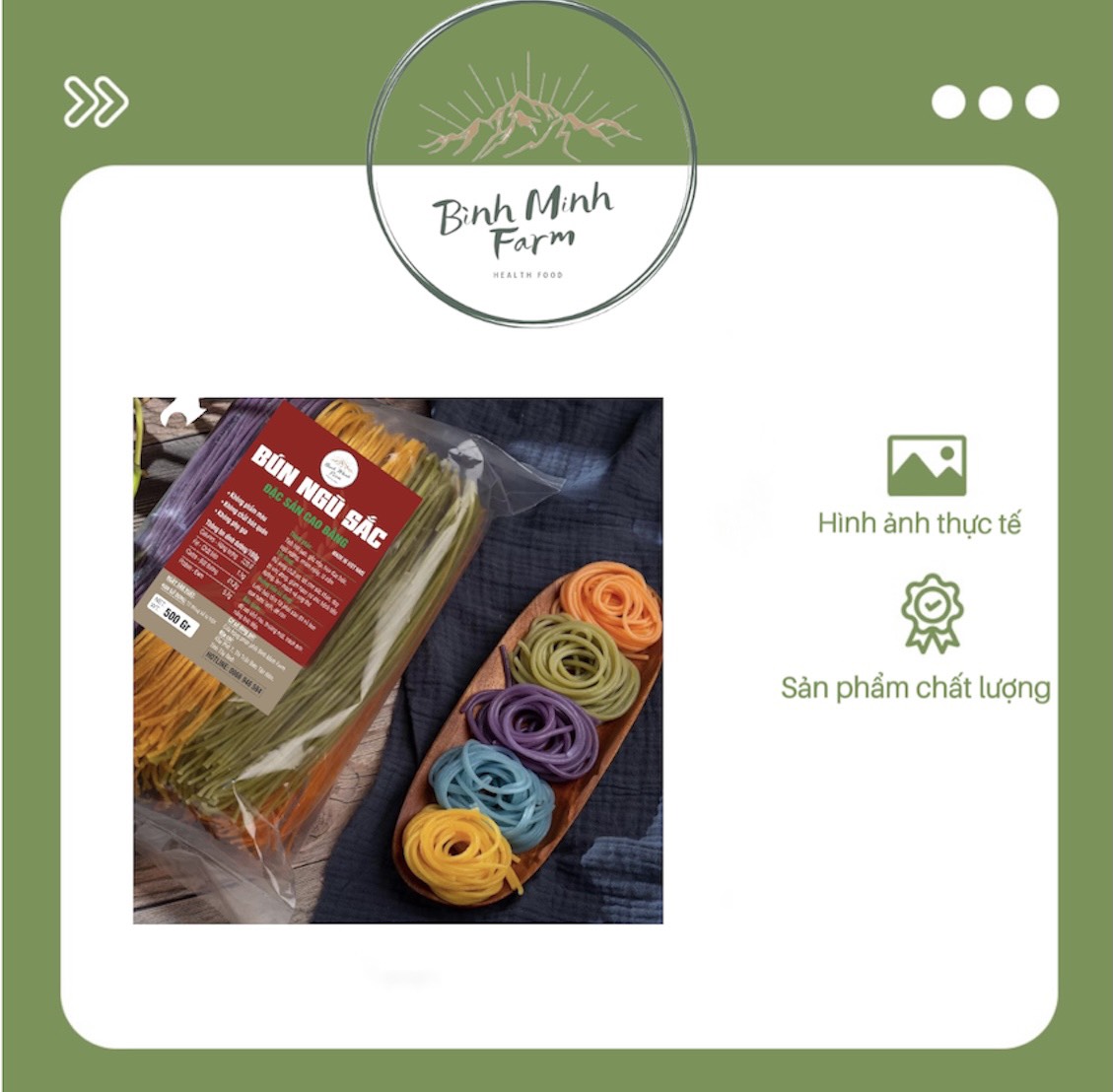 Bún gạo ngũ sắc - eat clean 500g