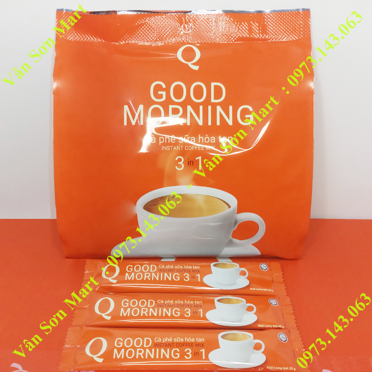 Cà phê sữa hòa tan Good morning Trần Quang bịch 480g (24 gói dài 20g)