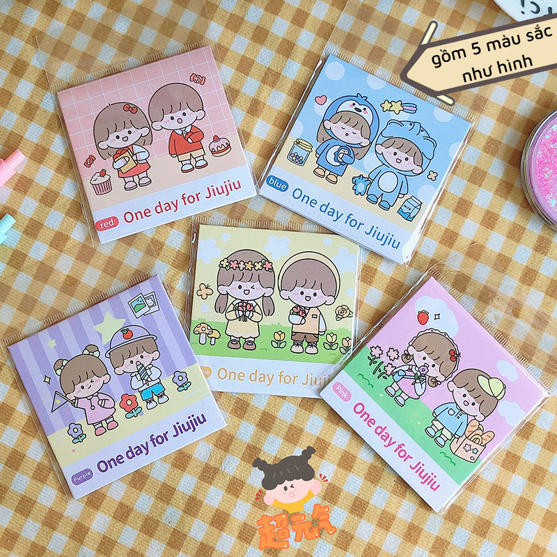 Set 4 tấm sticker couple đáng yêu | Bookstore KyoPyo