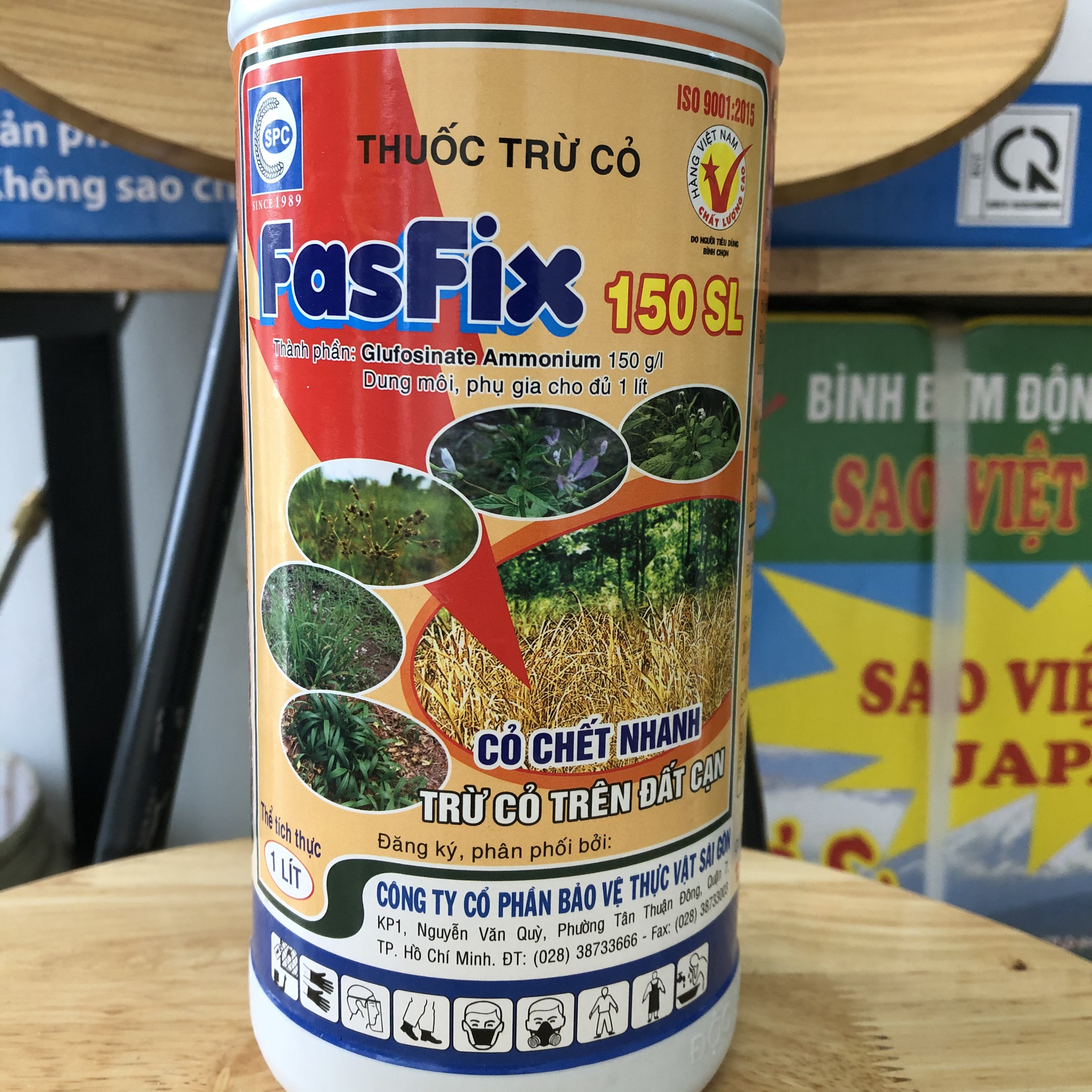 Thuốc trừ cỏ - FASFIX 150SL 1 Lít - Thuốc trừ các loại cỏ trên cạn, trừ cỏ không chọn lọc – Diệt cỏ tận gốc, nhanh chóng