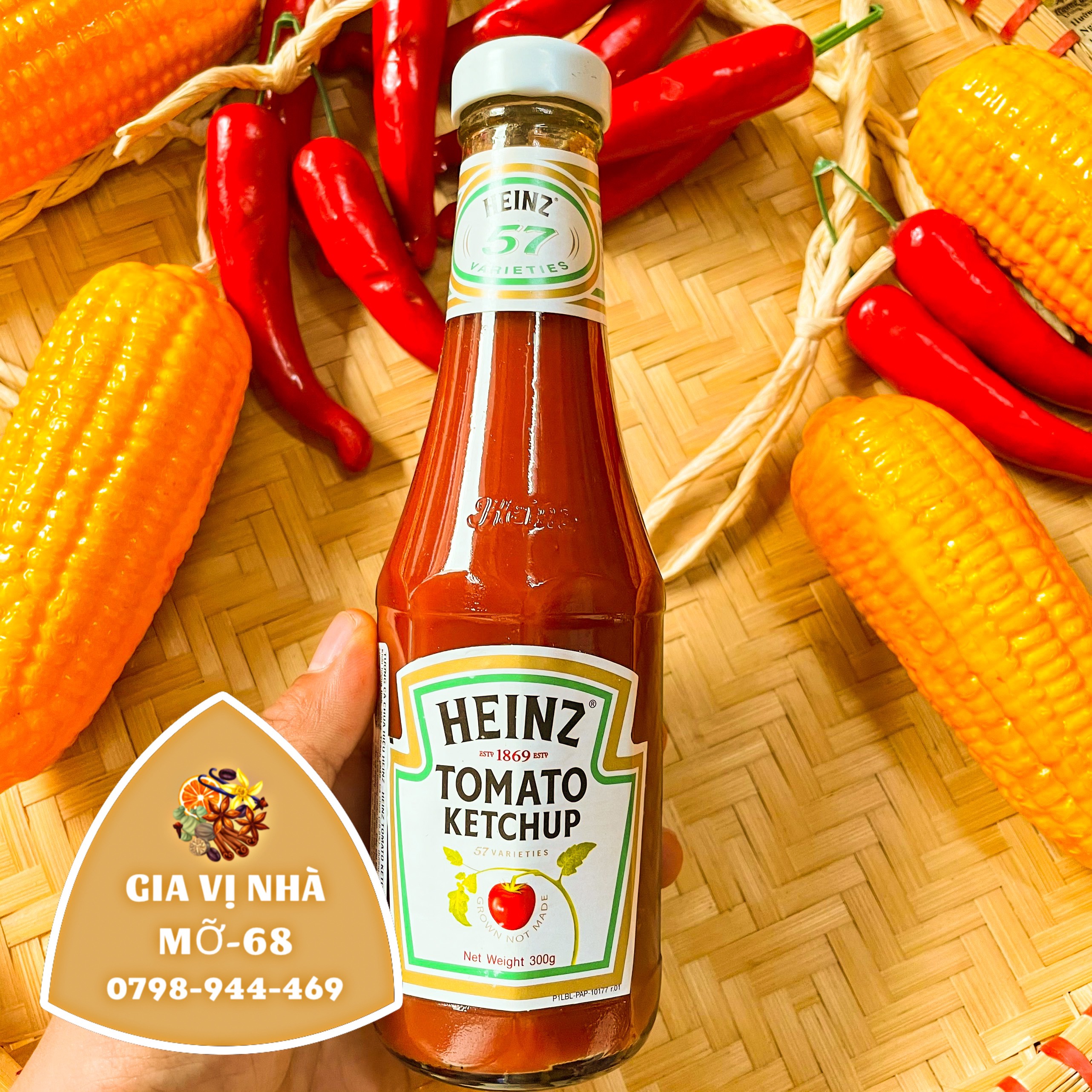 TƯƠNG CÀ HEINZ TOMATO KETCHUP CHAI THUỶ TINH 300GR