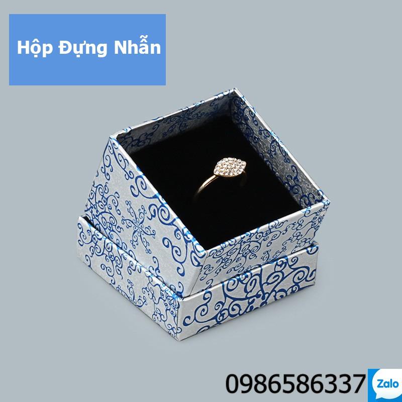 Combo 20 Hộp nhẫn dây chuyền vòng bộ trang sức bằng giấy nhũ bạc hoa văn sang trọng