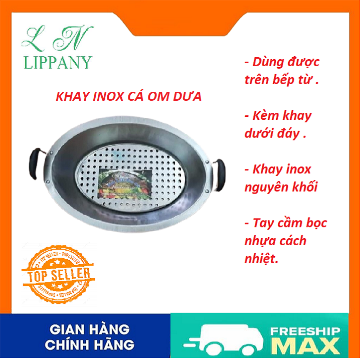 Khay Cá Chép Om Dưa,Khay Lẩu nồi lẩu Cá Chép Om Dưa Inox Tiện Lợi Dùng Cho Mọi Loại Bếp,Khay lẩu cá chép om dưa bằng inox