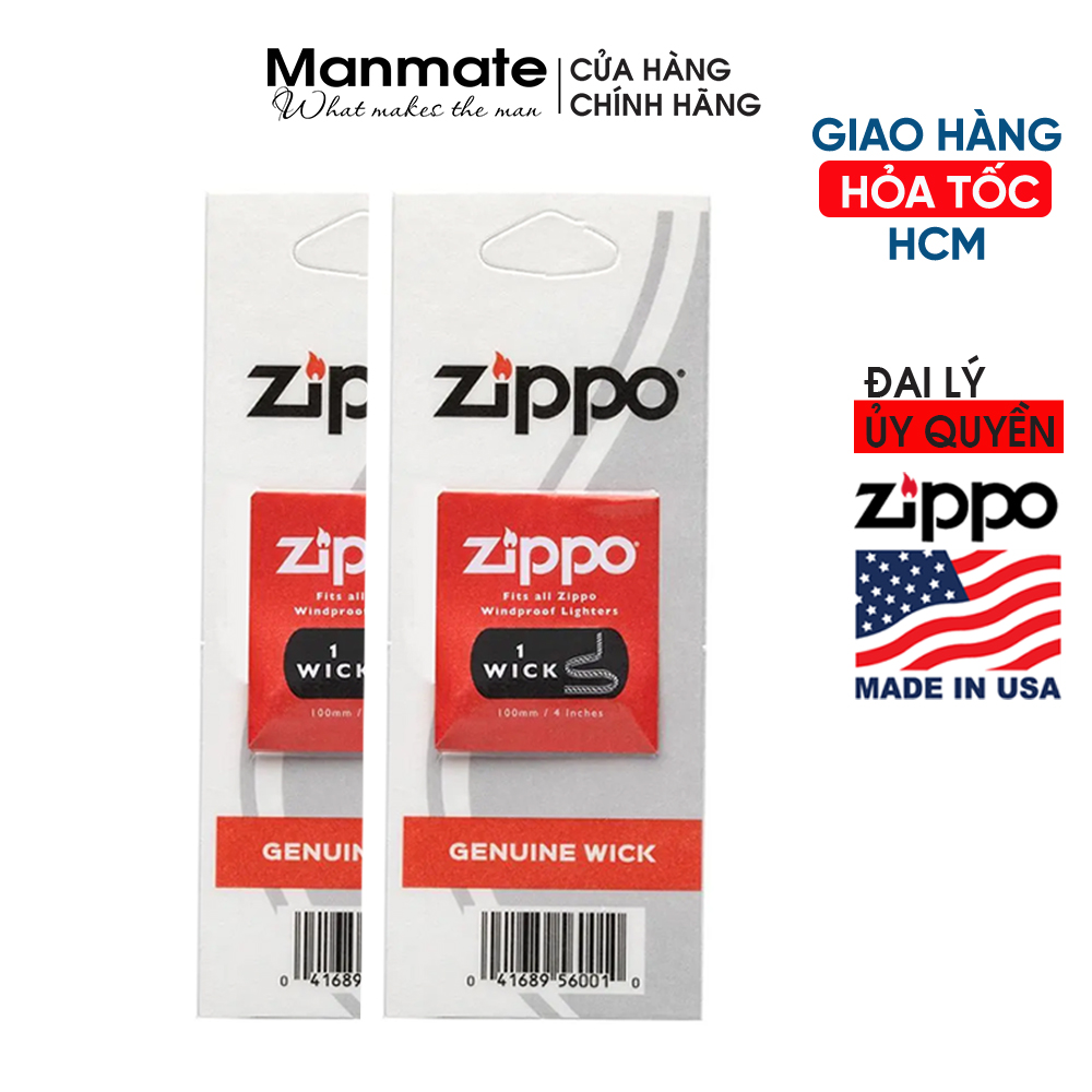 Bộ 2 Bấc Zippo Mỹ chính hãng (made in USA), có mã vạch kiểm tra chống hàng giả