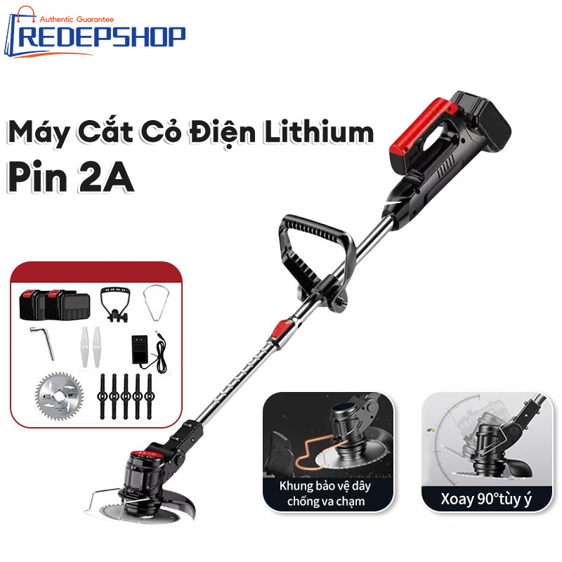 Máy cắt cỏ pin cầm tay máy cắt cỏ mini dùng pin khủng 10 cell cắt sắc bén tiện lợi bảo hành 12 tháng