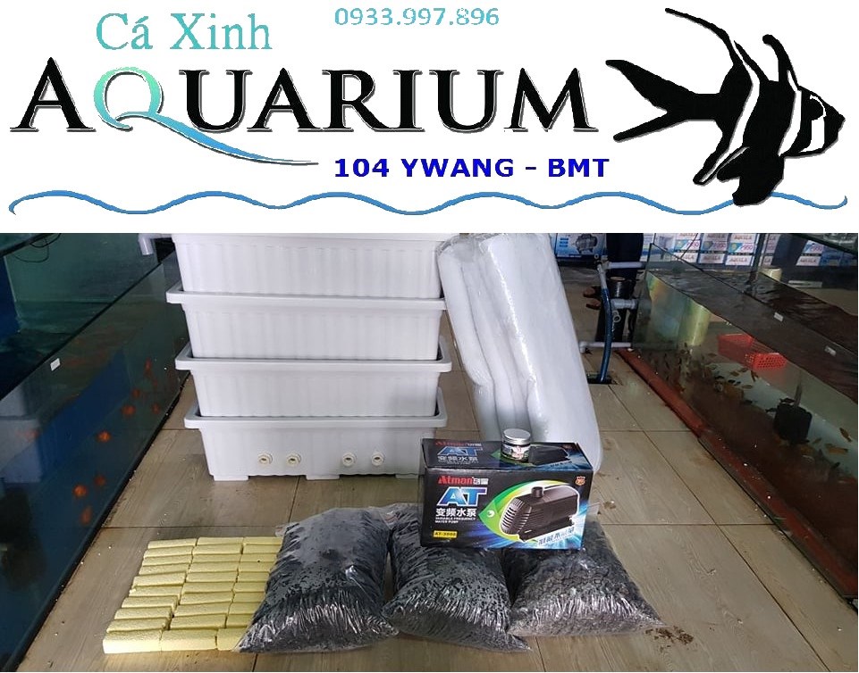 Combo trọn bộ lọc Baki cho hồ xi măng từ 1-2 khối không máy bơm