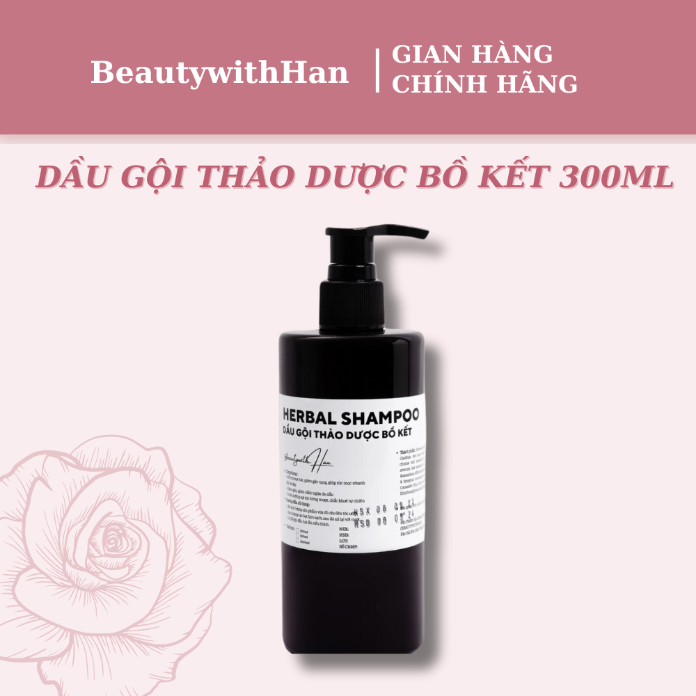 Dầu gội thảo dược kích mọc tóc beautywithHan 300Ml -500Ml