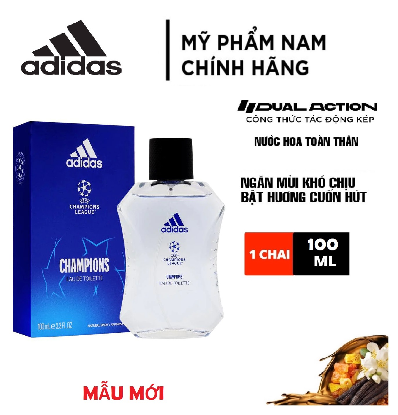 Nước Hoa Nam Adidas Eau de toilette 100 ml - Champion League