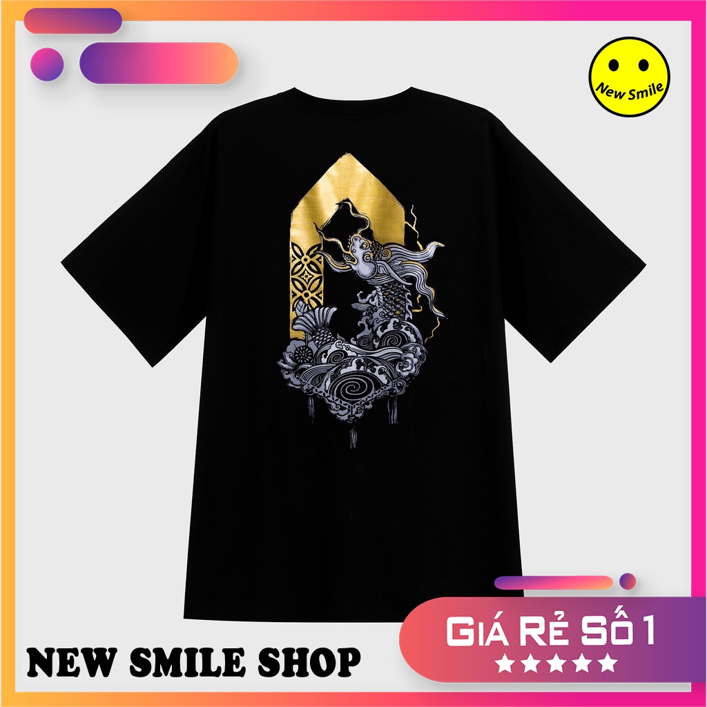 Luckzztu /áo thun unisex grimm dc thun cá chép hóa rồng / phiên bản cá vàng local brand form dáng rộng tay lỡ !
