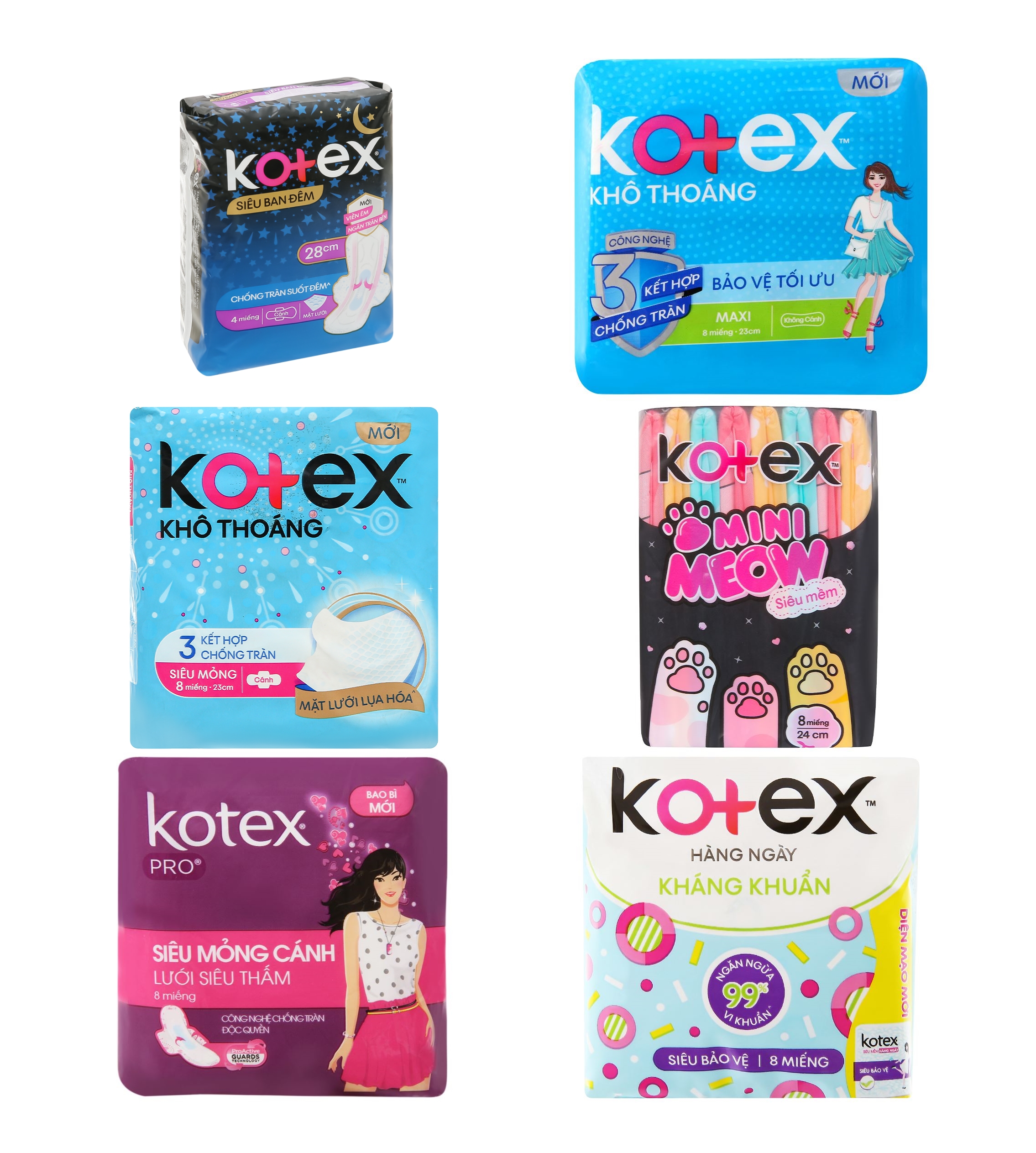 Băng vệ sinh Kotex Pro mini Moew Thảo dược ban ngày