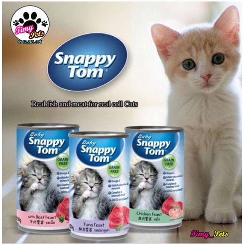 Pate mèo con snappy tom baby lon 150g - timy pets