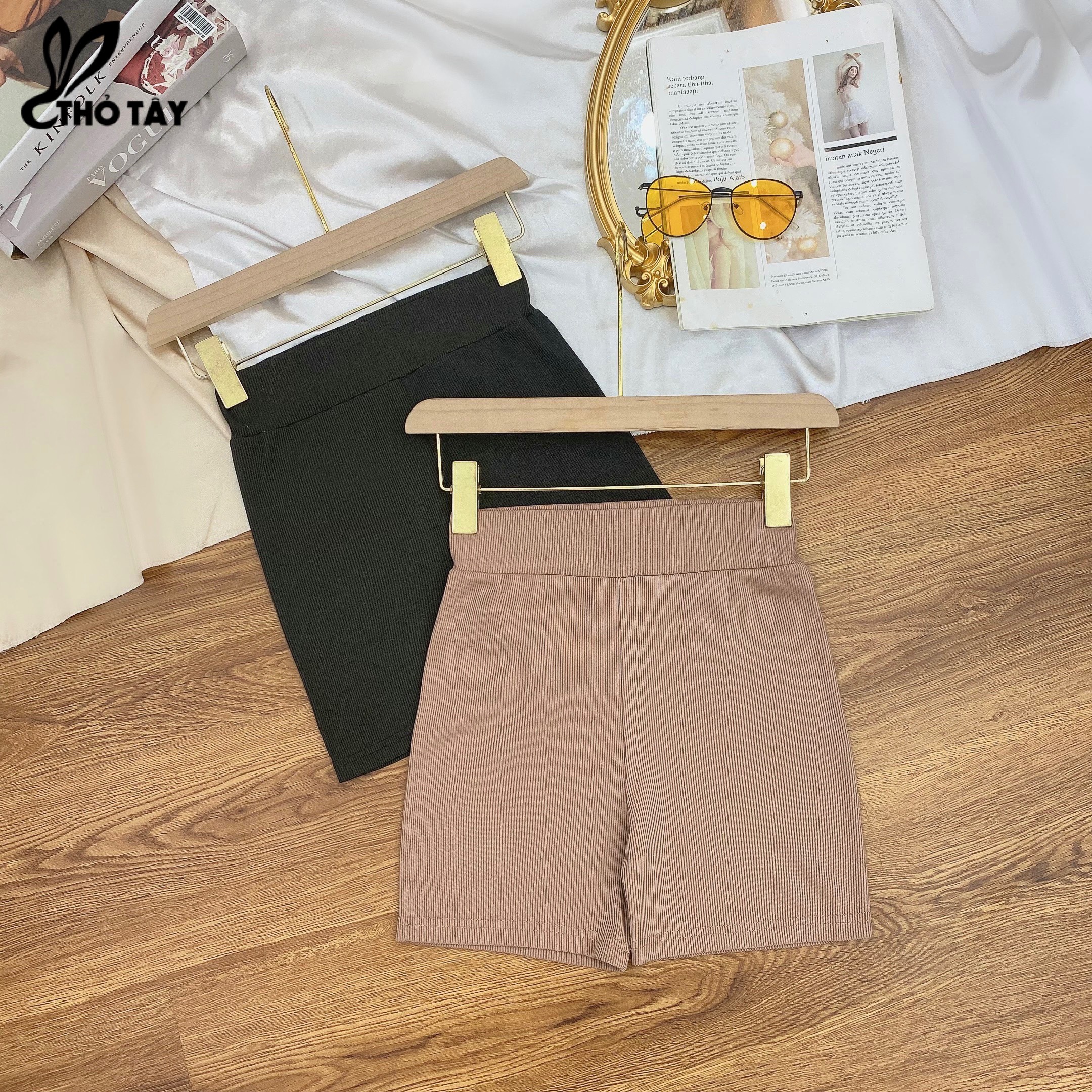 Quần ngố thun hai màu - thỏ tây q149cx526