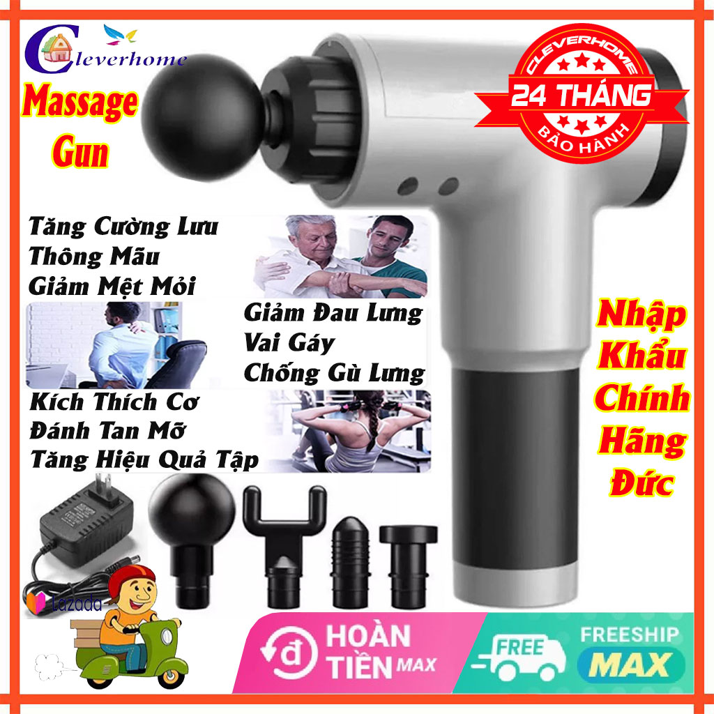 Máy Massage Cầm Tay mini 4 đầu 6 Cấp Độ Đệm Nệm Massage toàn thân cổ vai gáy máy mát xa cầm tay hỗ trợ mát xa chuyên sâu