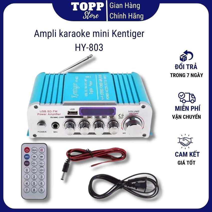 Ampli karaoke mini, ampli bluetooth, ampli mini karaoke Kentiger HY-803 - Hàng chính hãnh - Bảo hành 3 tháng - Âm ly hát karaoke nhỏ gọn, tiện lợi, dễ dàng di chuyển, có remote