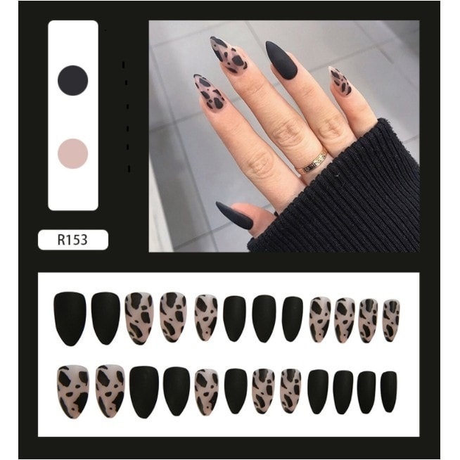 Hộp 24 Móng tay giả , nail giả A144 (Tặng kèm keo dán móng tay)