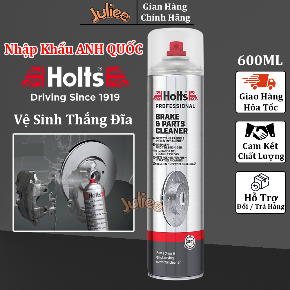 Chai xịt vệ sinh thắng đĩa holts nhập khẩu anh quốc 600ml - chai xịt vệ sinh phanh dĩa bố thắng đĩa xe máy, ô tô