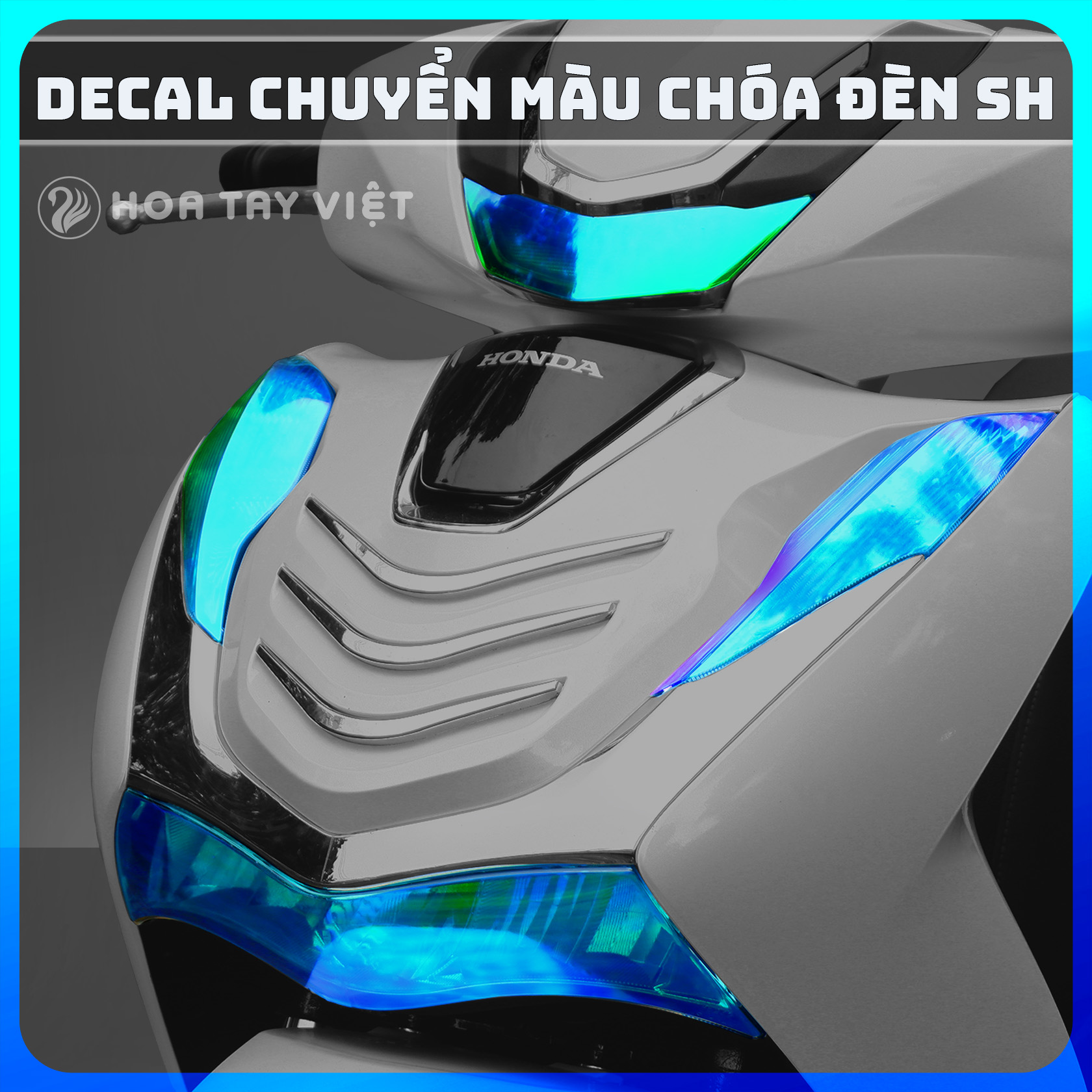 Decal đổi màu chóa đèn xe SH 125 - 150 - 350 bảo vệ đèn xe Honda SH chống trầy xước
