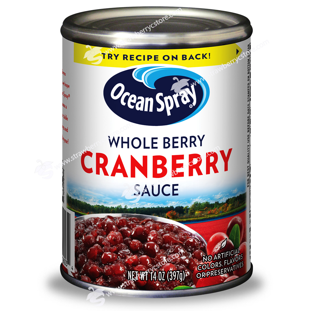 Sốt Việt Quất Nguyên Trái Ocean Spray 397gr*14Oz/ Ocean Spray Whole Berry Cranberry Sauce - Nhập Khẩu Chính Hãng USA