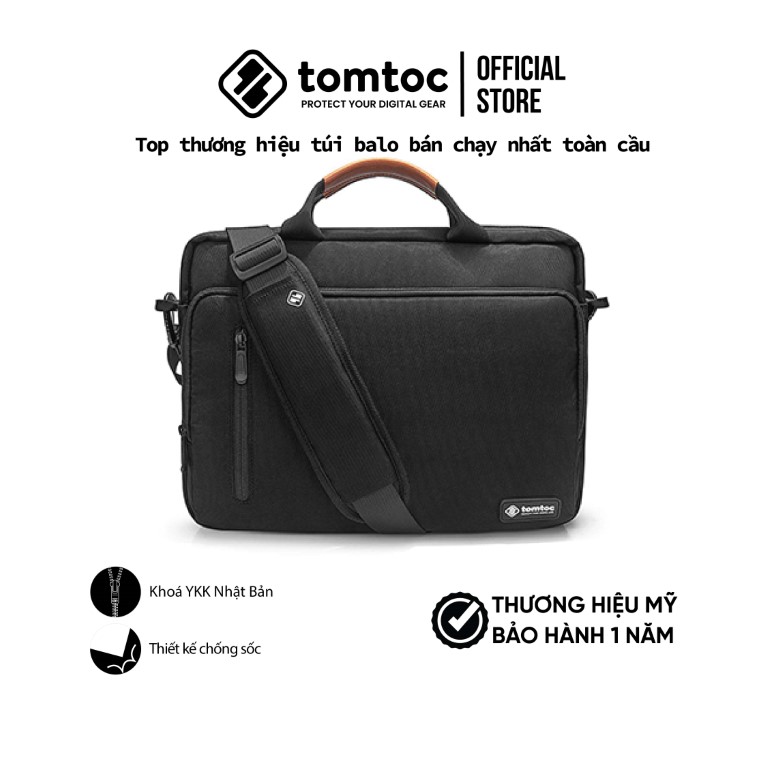 Túi xách Tomtoc Briefcase cho Ultrabook/Laptop/Macbook 13/13.3/15/16 inch Gray - Hàng chính hãng