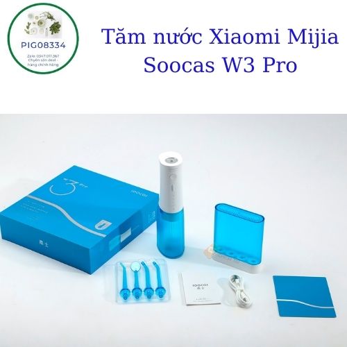Máy tăm nước Xiaomi Mijia Soocas W3 Pro với 4 vòi xịt vệ sinh