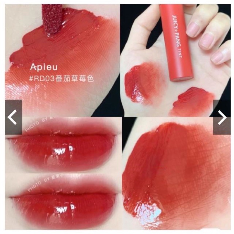 Son tint căng bóng môi Apieu Juicy Pang Tint RD03