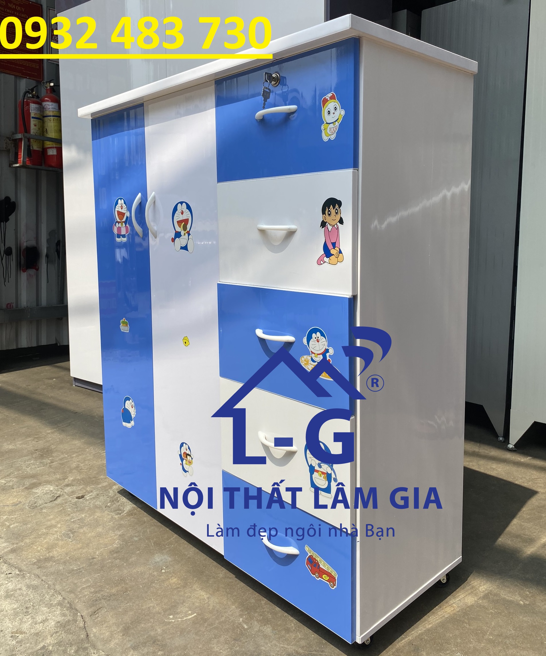 Tủ nhựa đài loan doremon cho bé siêu sang