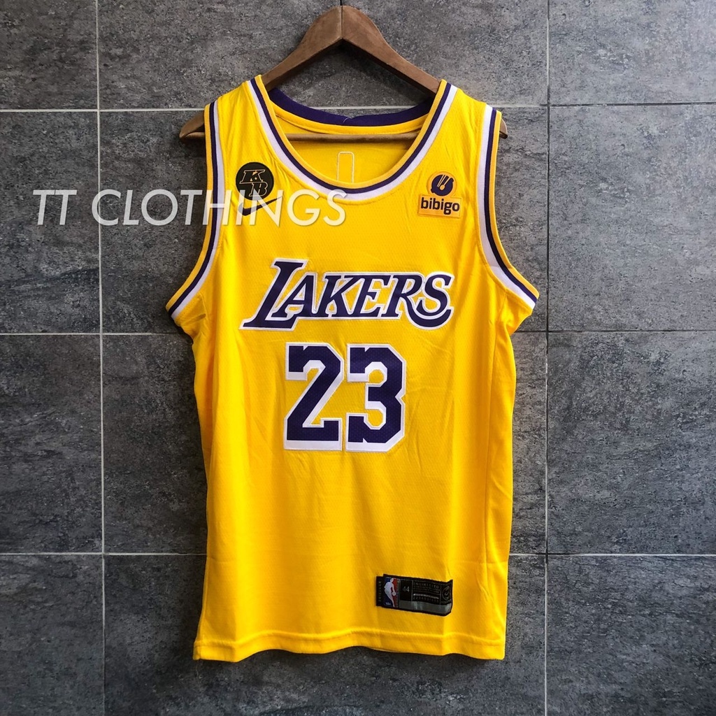 MY Ready Stock] Lebron James #23 Los Angeles LA Lakers Black/Gold Edition  Lakers NBA Basketball Jersey Singlet Jersi