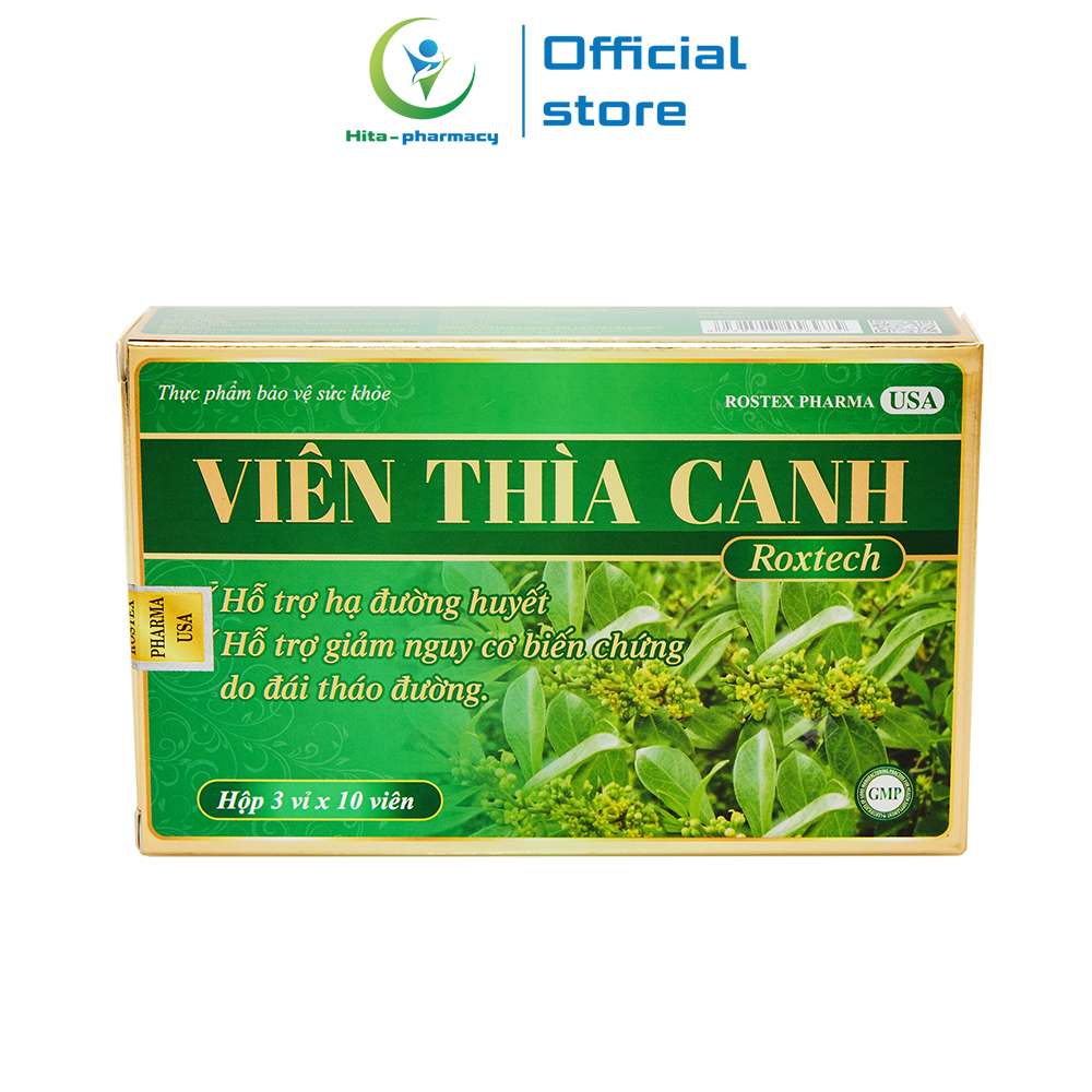 Viên Cao Thìa Canh thảo dược giúp hạ đường huyết, giảm tiểu đường, đái tháo đường - Hộp 30 viên