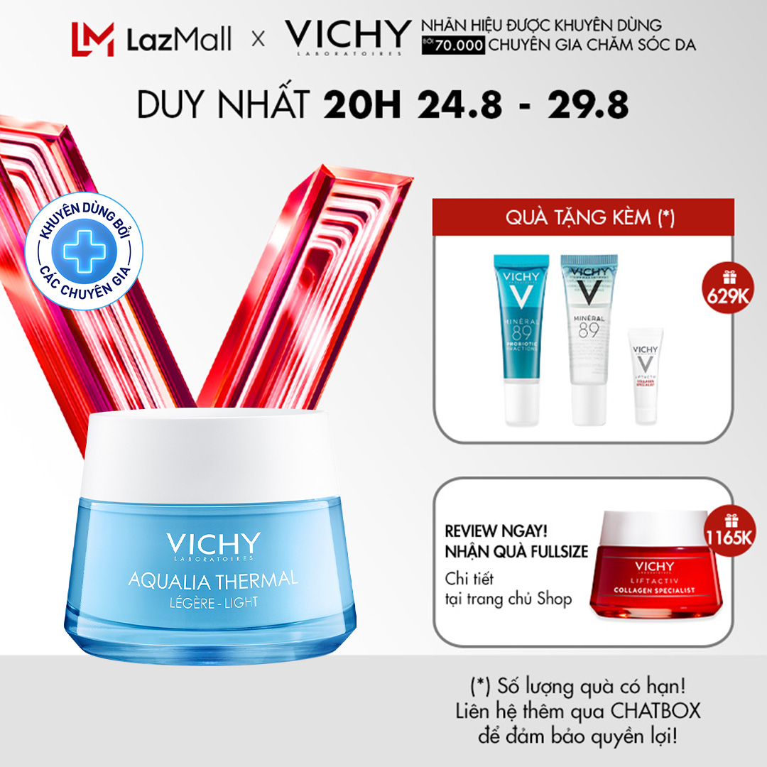 Gel Dưỡng Ẩm Và Giữ Nước 24H Vichy Aqualia Thermal Light