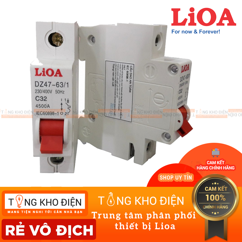 Cầu dao tự động 1 cực lioa dòng cắt 4,5ka
