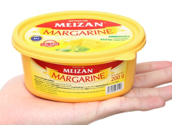 [Date: 15/2/2027] Bơ margarine, Bơ mặn Meizan hộp 200gram - Bắp rang, Bánh ngọt, Chiên xào