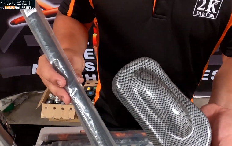 Sơn film chuyển nước Carbon Samurai (khổ film 0,5m x 1m) (có 8 loại lựa chọn)